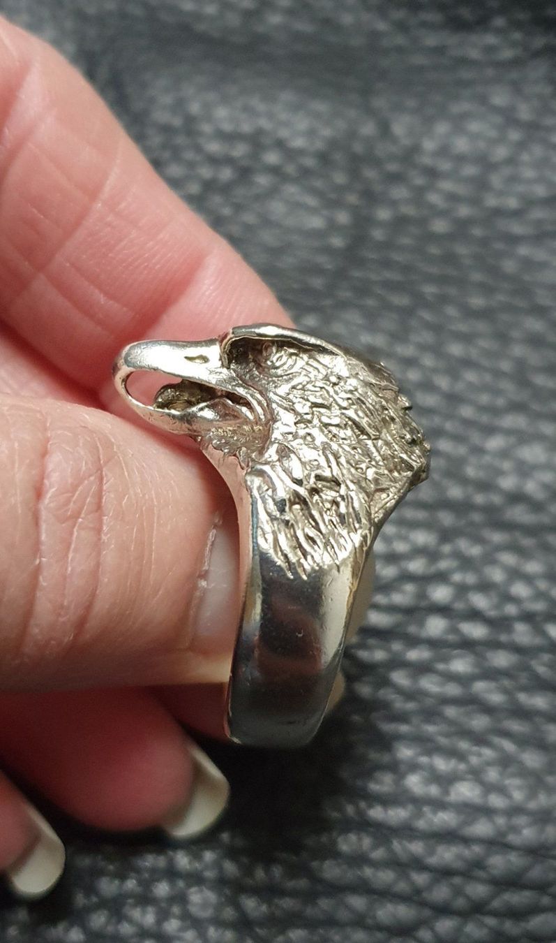 Bagues: Neu: Adlerkopf Ring / Gr. 62 / Silber 925 – Neuf (Voir description) à Muri AG par Edlerweiss-Schwarz 5