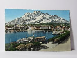 Luzern und Pilatus , Dampfschiff , Bahnhof