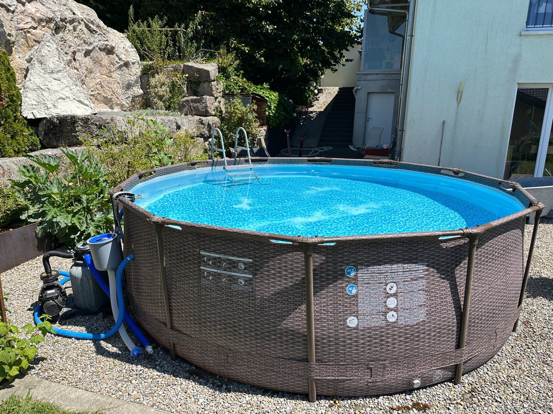 Bestway Piscines: Bestway Pool Set Rattan Optik 366x100cm – D'occasion à Andwil SG par marigo 3