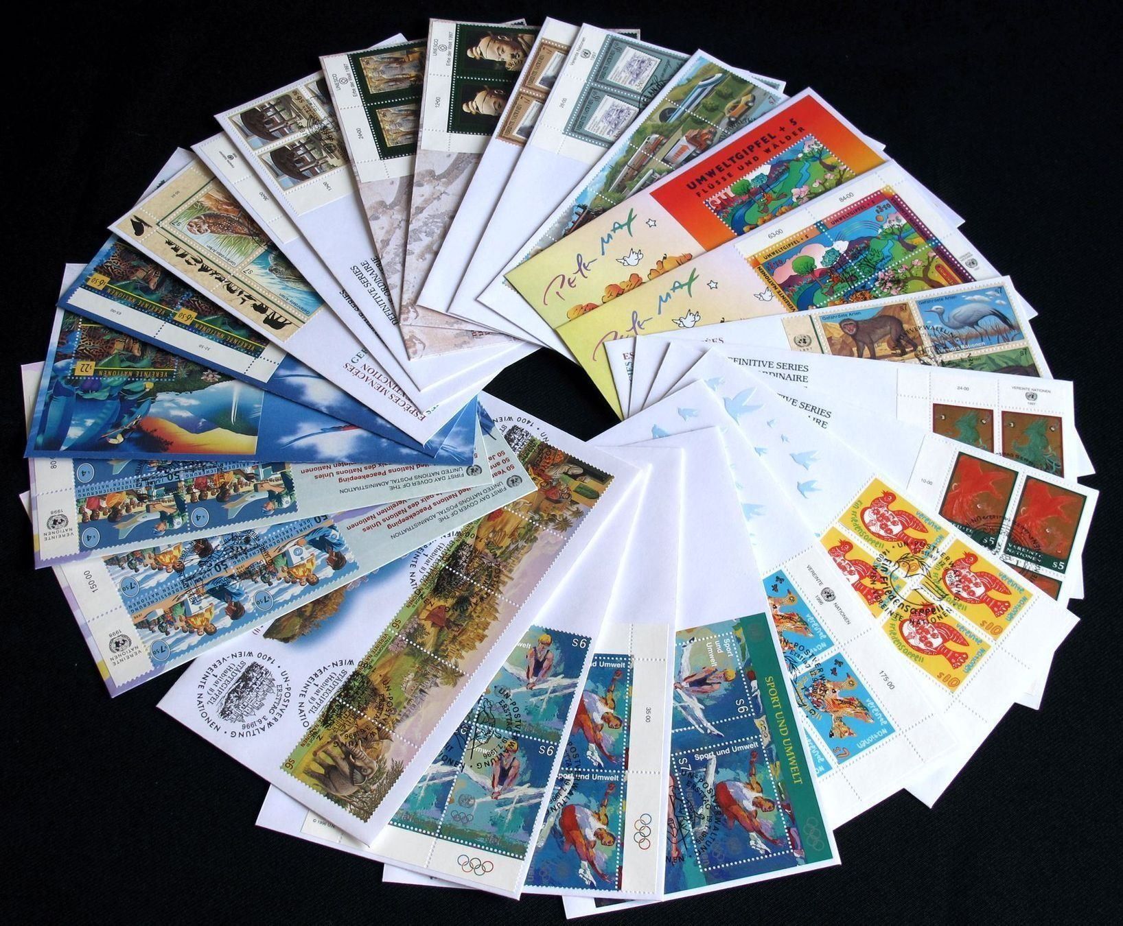 Tutti i francobolli: UNO Wien VB FDC Smlg. 1986-1999 kmpl.! – Nuovo (secondo la descrizione) da Remetschwil venduto da Hofiii 4
