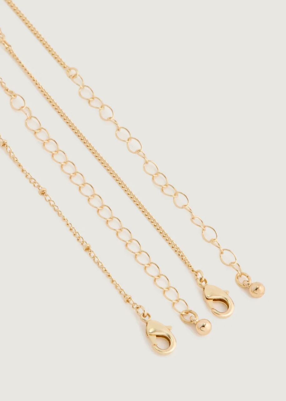 Catenine: Anna Field 2er Pack Halskette goldfarben/schwarz – Nuovo e nell'imballaggio originale da Winterthur venduto da Sunshine143 2