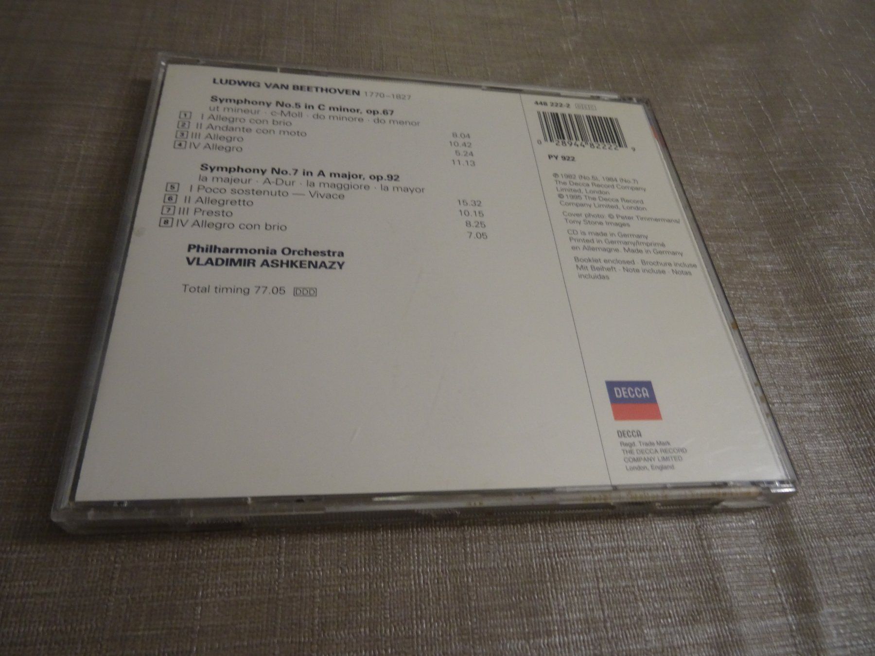 CD: Beethoven Symphonien 5 & 7, CD, Ashkenazy – Usato da Olten venduto da Disc-Ausverkauf 1