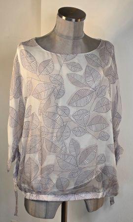 M 38/40 NILE Sommer Blusenshirt Shirt mit Seide und Viscose