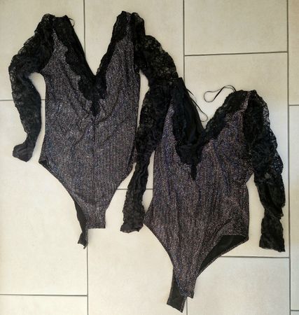 2 Glitzerbodys von Zara / Gogo-Outfits, Grösse S