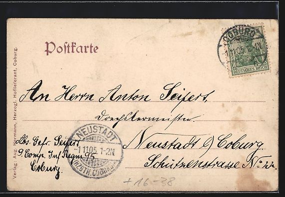Cartoline postali: Grusskarten-AK Coburg, Ortsansicht aus d – Usato da Berlin venduto da bartko-reher 1