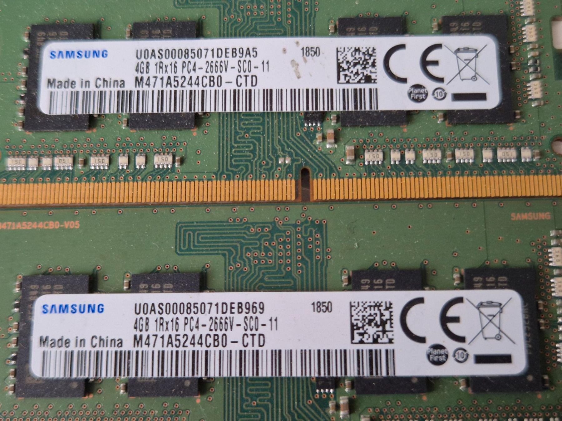 Samsung Memoria / RAM: 2x4GB 1Rx16 PC4-2666V-SC0-11 – Usato da Roggwil BE venduto da GLDANI