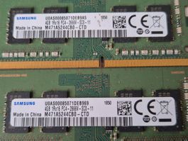 Samsung  2x4GB 1Rx16 PC4-2666V-SC0-11