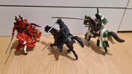 3 Spielzeug Ritter mit Pferd - PAPO Schleich Ritter ab 2001