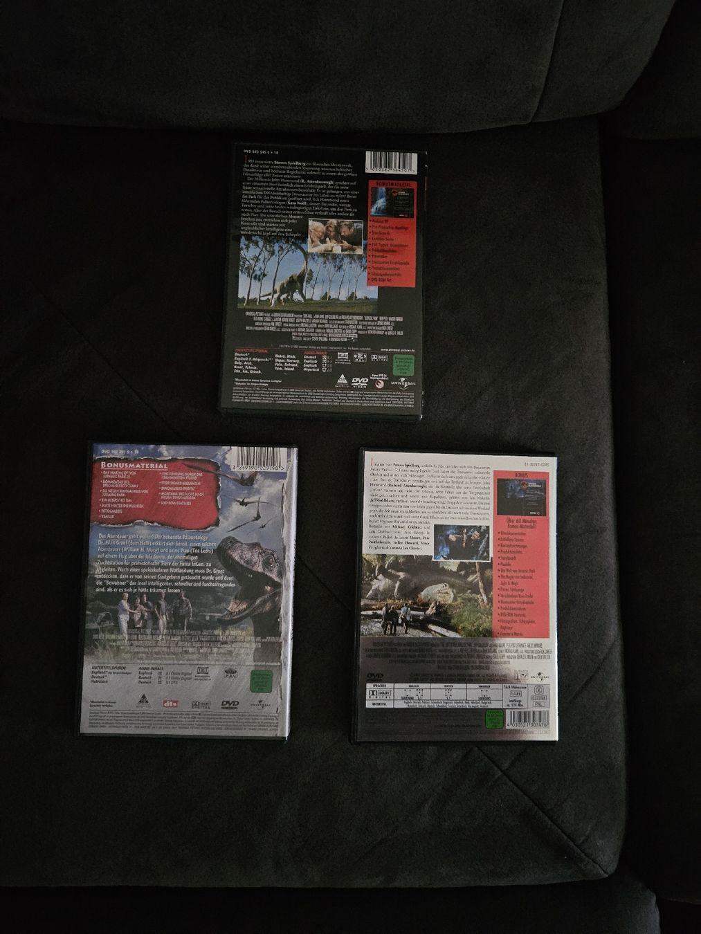 Tous les DVDs: Jurassic Park 1-3 DVD – D'occasion à Itingen par punkyclown84 1