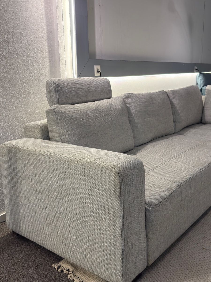 Divani: Ecksofa Hellgrau mit BettFunktion – Usato da Fehraltorf venduto da Sofalab.swiss 4