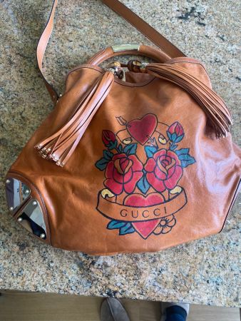 Gucci Shopper Tasche, Tattoo Heart Collection
