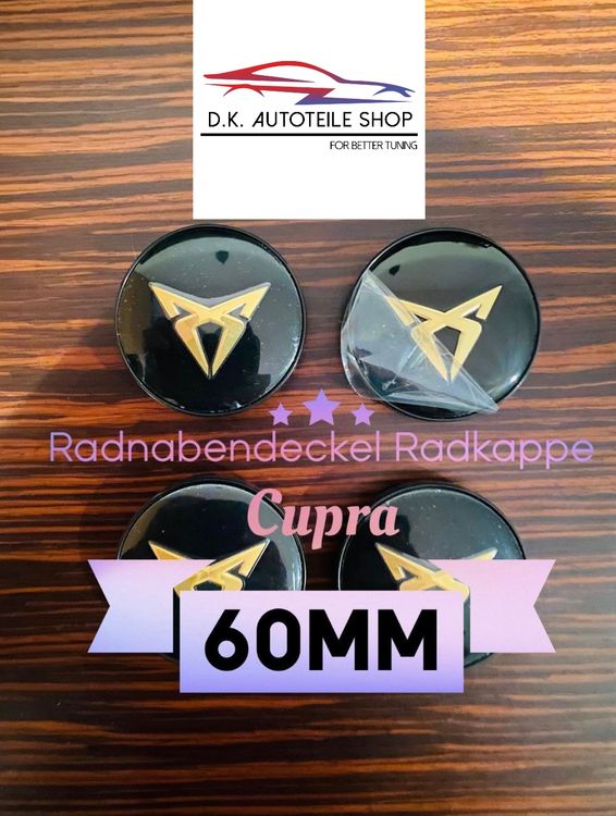 4x Ferrari Radkappen 60mm - Rote Felgendeckel Mit Gellem Logo