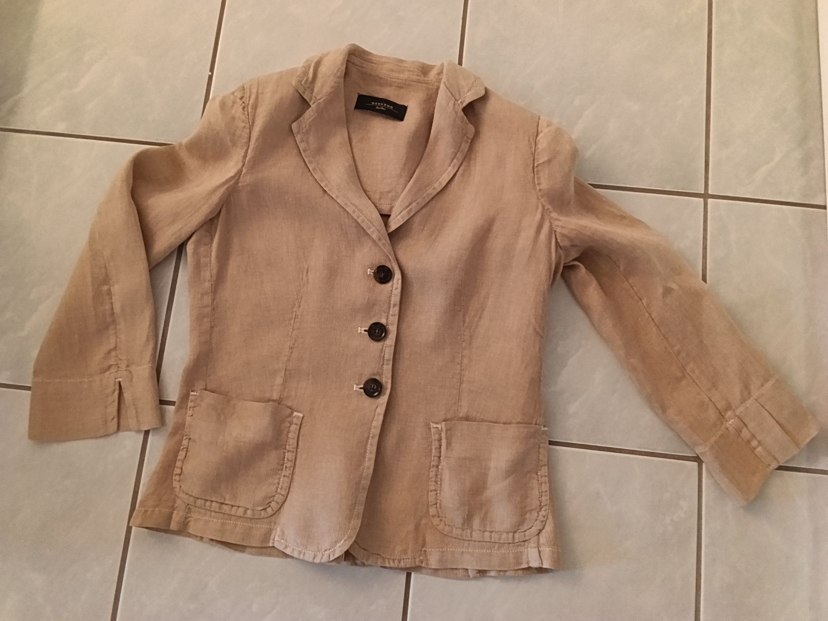 Max Mara Giacche: Blazer, S, Max Mara Weekend, 100% lin, beige – Usato da Neuchâtel venduto da Virgule50 2