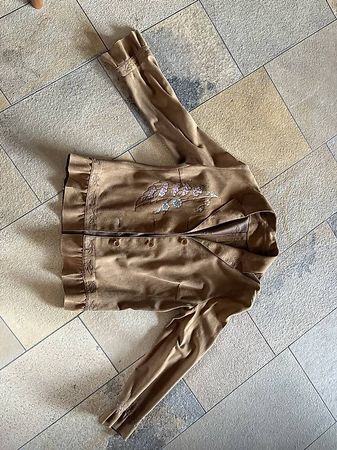 Leichte Jacke, Velourleder, Gr. 36