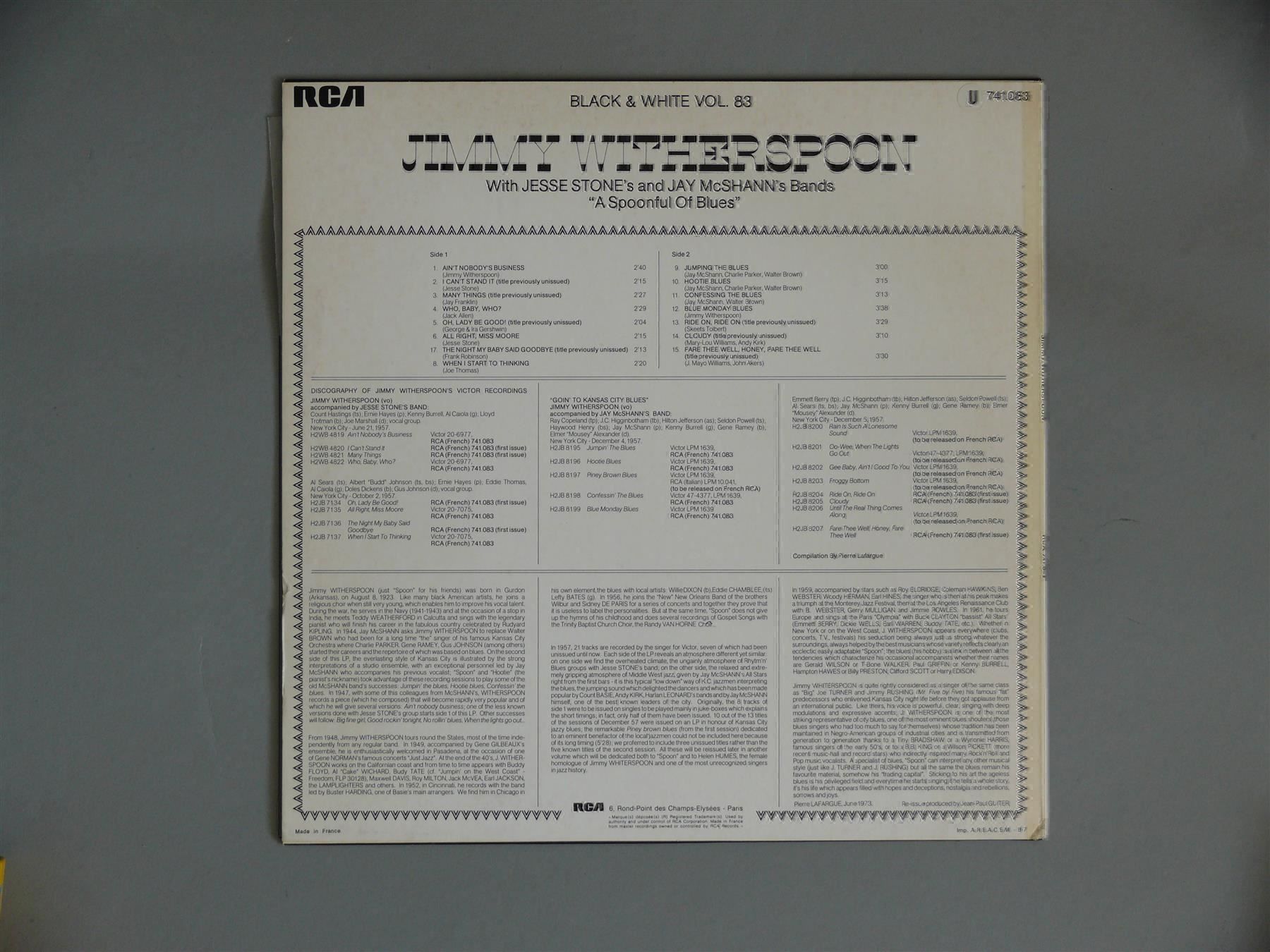 Dischi in vinile: Jimmy Witherspoon – Usato da Scherzingen venduto da packtesan 1