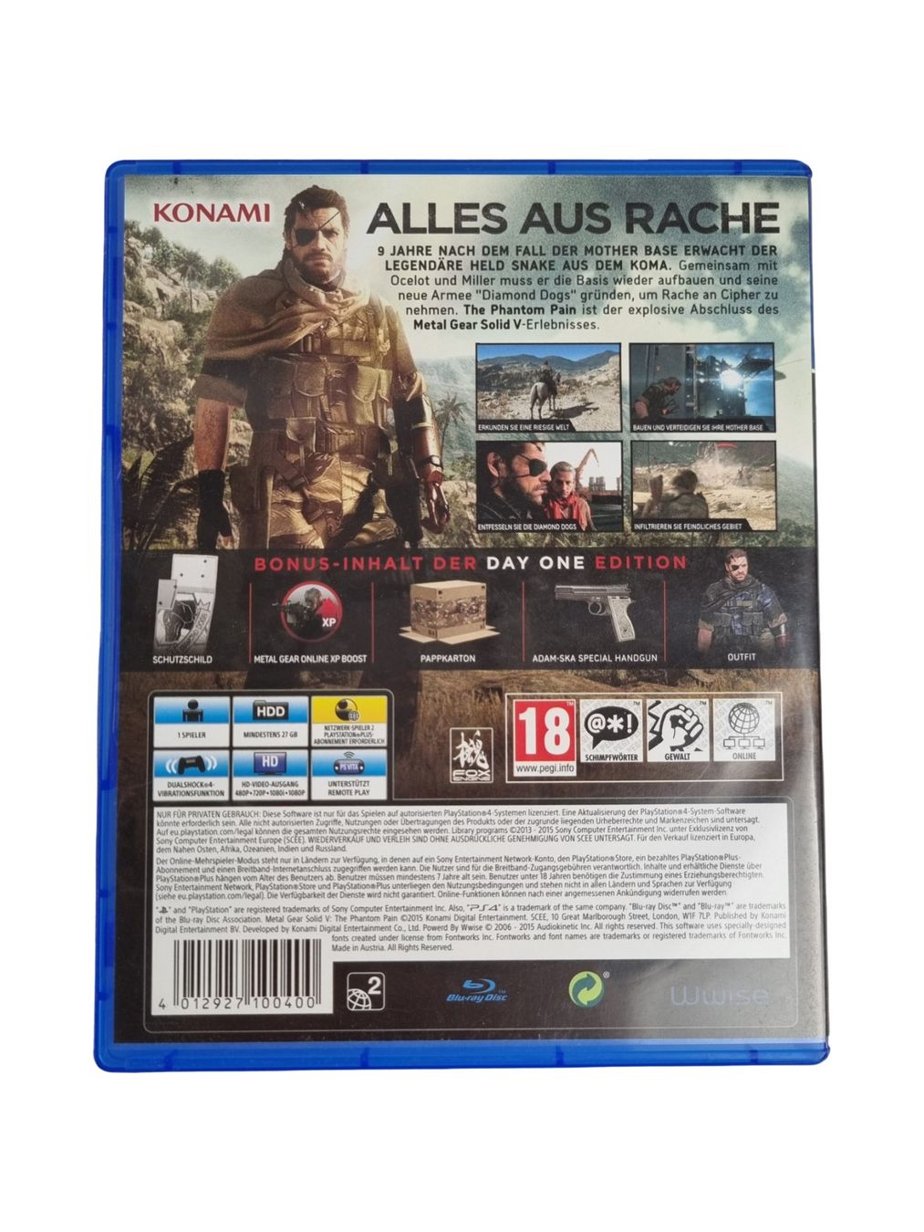 Giochi: THE PHANTOM PAIN Metal Gear Solidv PS4 – Usato da Wangen b. Olten venduto da Restwert_Wangen 1