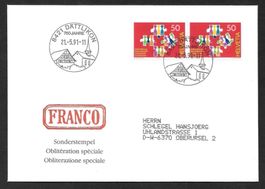 Sonderbrief S.1421 750 Jahre Dättlikon 21.5.1991