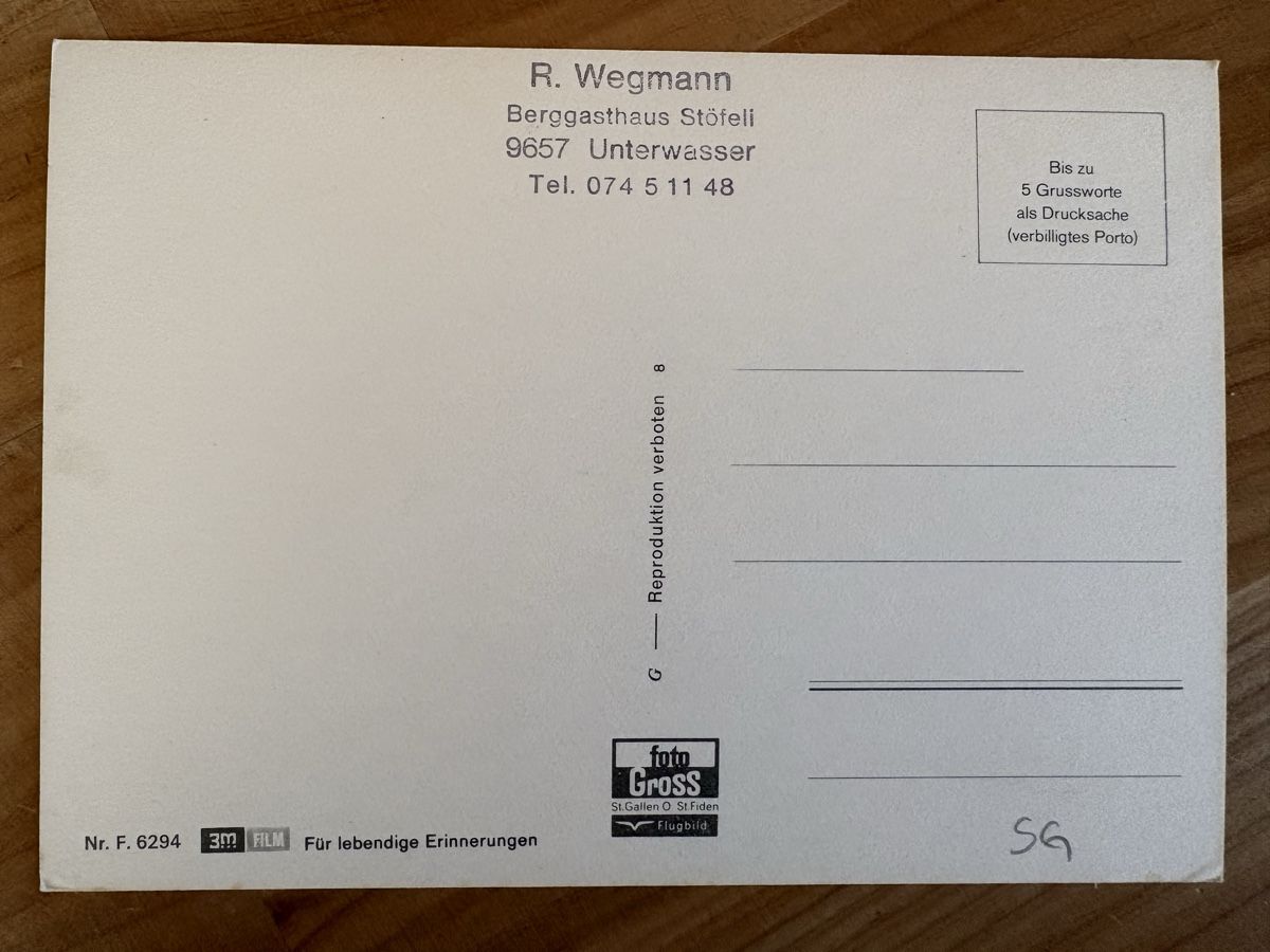 Cartoline postali: AK von Iltios / Obertoggenburg – Usato da Rümlang venduto da Kartenpost1 1