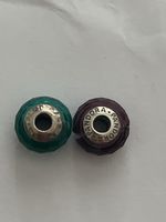 Pandora Charms Murano Glas, Lila und Grün, Top Zustand