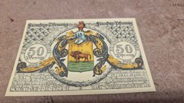 Seltene Notgeldscheine, 50 Pfennig, Schleissheim 1921!