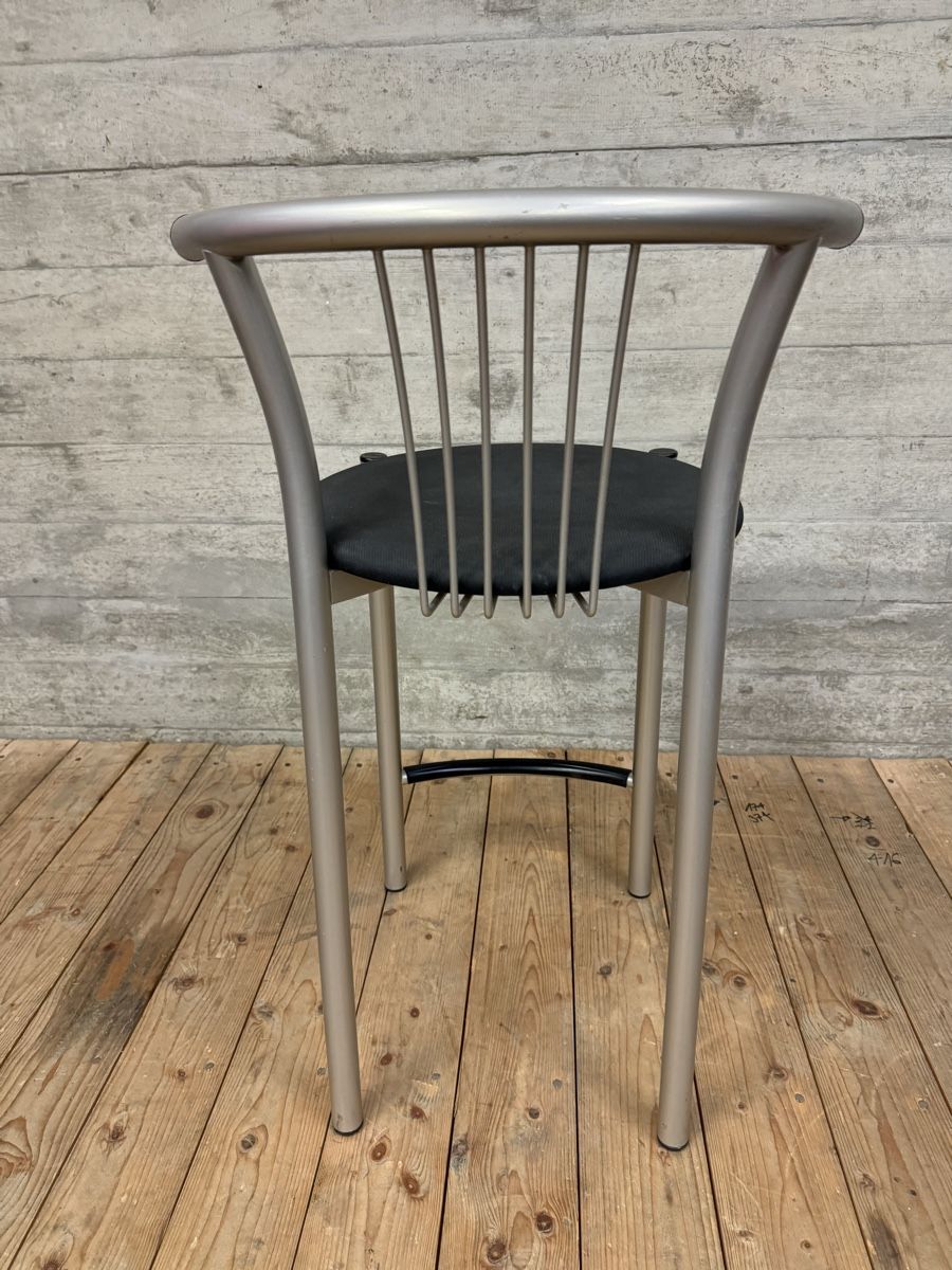 Hocker: Moderner Barhocker mit Lehne, Alu gebürstet – Gebraucht aus Münchenstein von Eclipse6 3