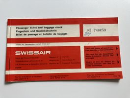 Swissair Vintage Passenger ticket.