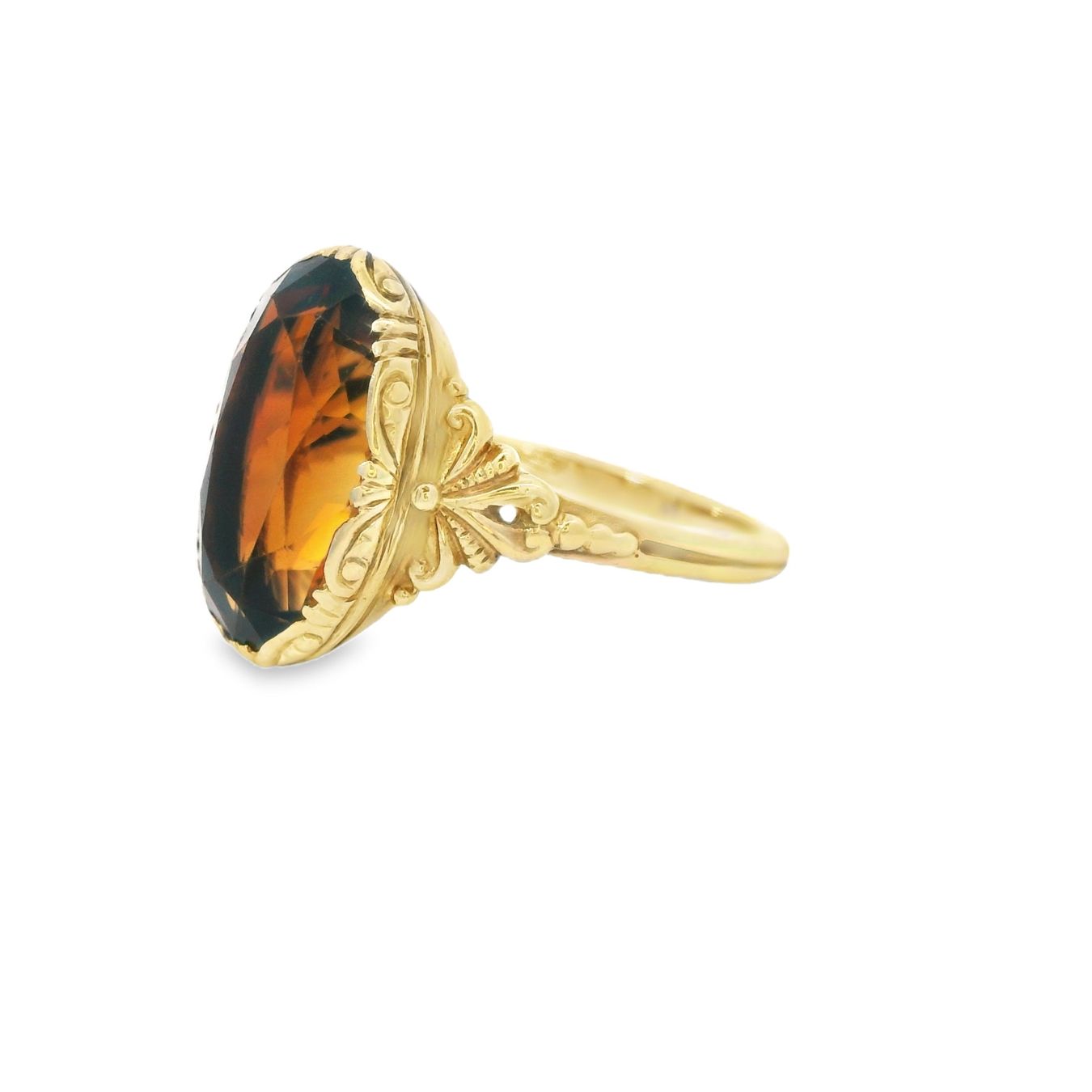 Anelli: Antik Jugendstil Madeira Citrin 9k Gold – Usato da Embrach venduto da estzeh1 9