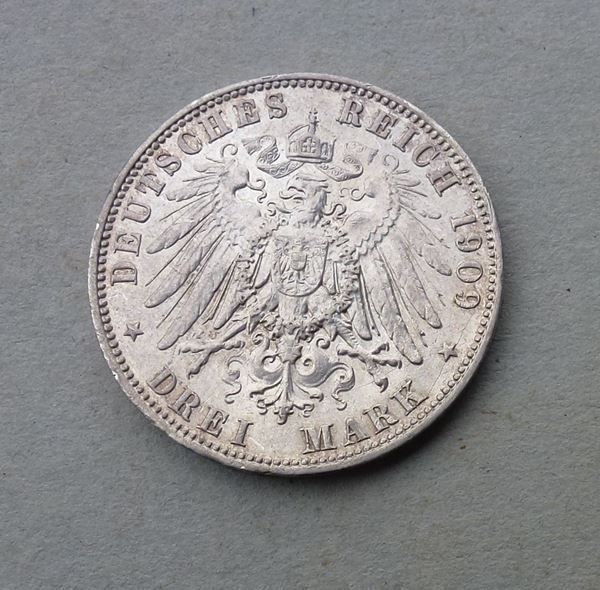Toutes les monnaies: ++ Deutsches Reich ++ 3 Mark 1909 E – D'occasion à Walkringen par Casablanca777 1