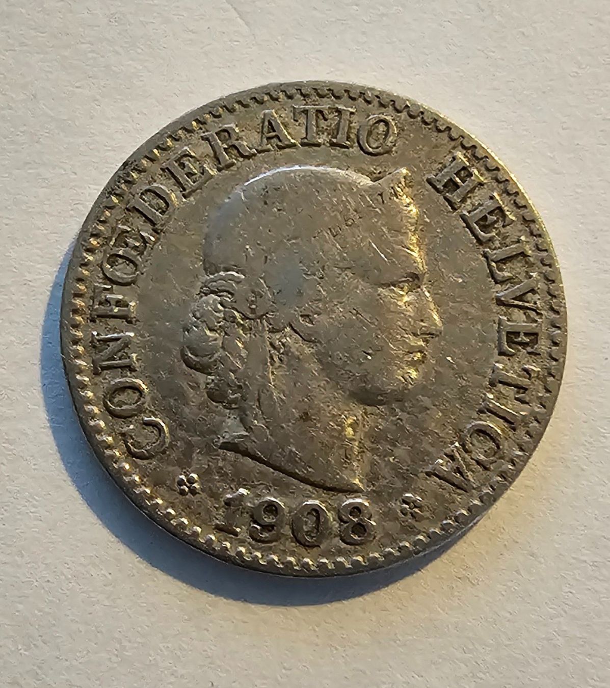 Tutti le monete: 1 Pièce 10 CTS 1908 – Usato da Cortaillod venduto da Titus130