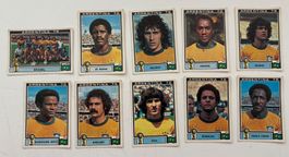 10 vignettes panini Argentina 78  Brasil