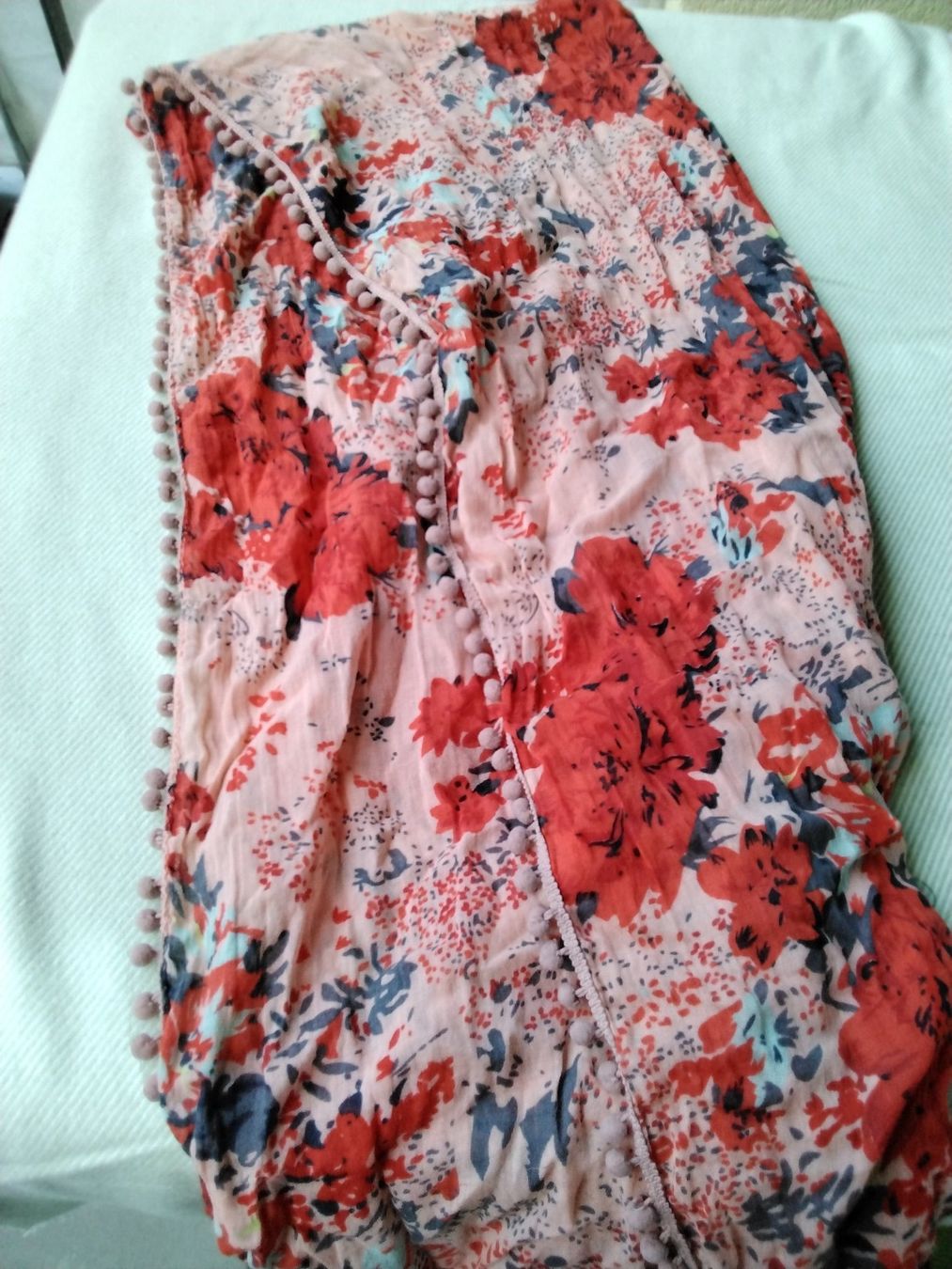 Foulard & Sciarpe: SCHAL ROT BUNT – Usato da Biel/Bienne venduto da dasi3