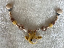 Kinderwagenkette Giraffe gelb