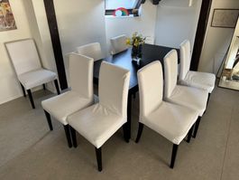 8x IKEA HENRIKSDAL Esszimmerstühle / Dining Chairs – Weiss /