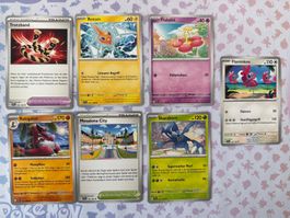 Diverse Pokemon Karten - Karmesin & Purpur