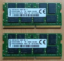 2 × 16 GB Kingston DDR4 SO-DIMM