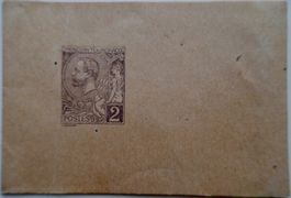 Monaco 1891 Briefmarkendruck Fürst Albert I auf Papierstück