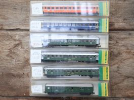 Minitrix 6 x SBB Personenwagen - Set OVP mit Licht