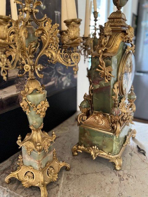 Camini: Prunk Pendule mit Kerzenleuchtern um 1880 – Usato da Burgdorf venduto da Tanthony 4
