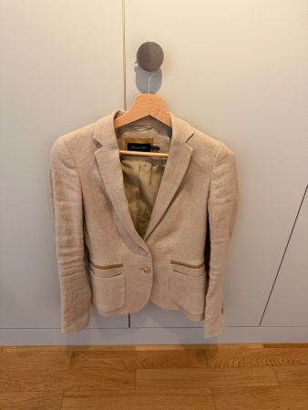 Massimo Dutti Leinen Blazer, Beige, Grösse 34 !