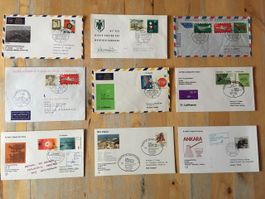 9 Flugbriefe BRD 1967-83