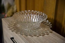 Kristallglas Schüssel und Platte/Teller