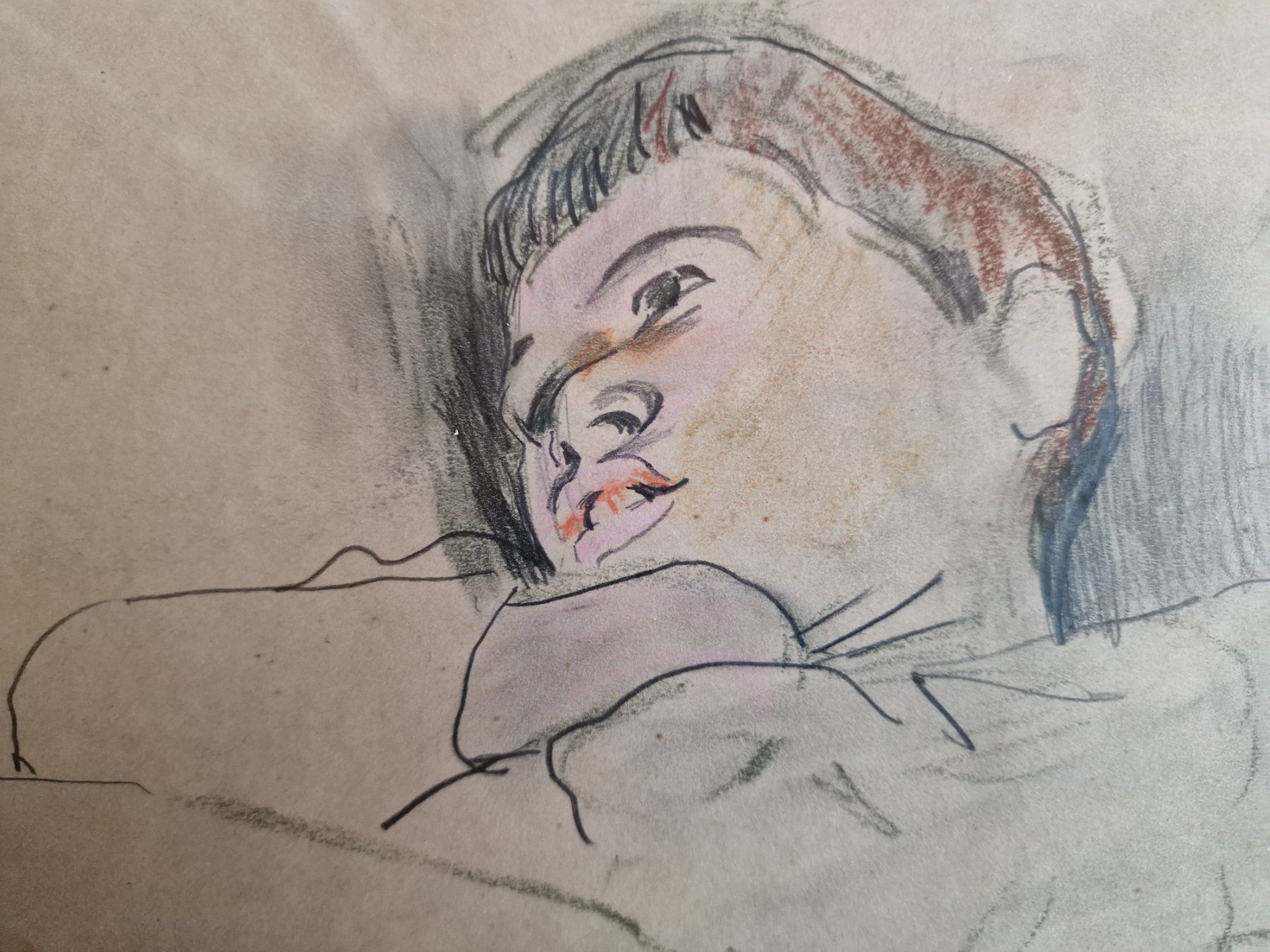 Dipinti: Werner Neuhaus  -  Bleistiftzeichnung Motiv "Knabe" – Usato da Röthenbach i. E. venduto da Heureka5 2