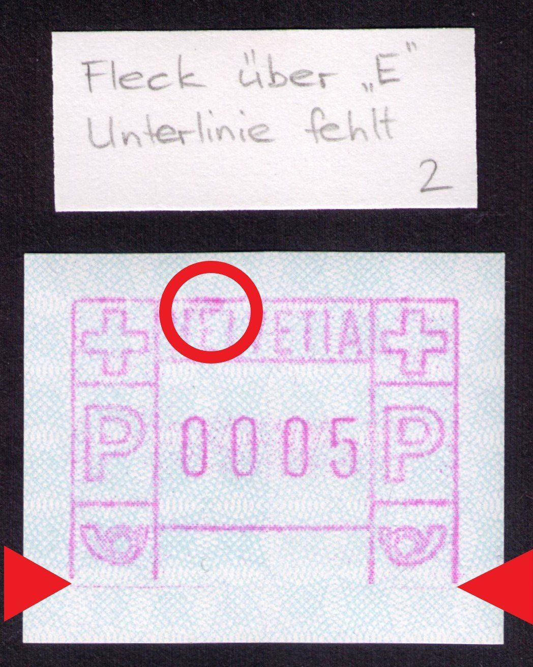 Alle Briefmarken: ATM 2_2 Abarten «FEHLENDE GRUNDLINIE +KLISCHEEFEHLER HEL» ** – Neu (gemäss Beschreibung) aus Marthalen von Ch_quality