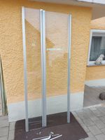 Gebrauchte Duschtüre, 83x200cm, Tür 51, mit Beschlägen.