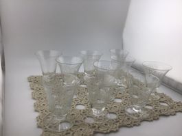 Petits verres vintage baccarat pour le porto/sherry
