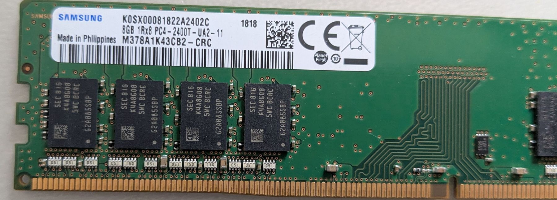 Samsung Memoria / RAM: Samsung 8GB DDR4 RAM – Usato da Hinterkappelen venduto da mr-deamon