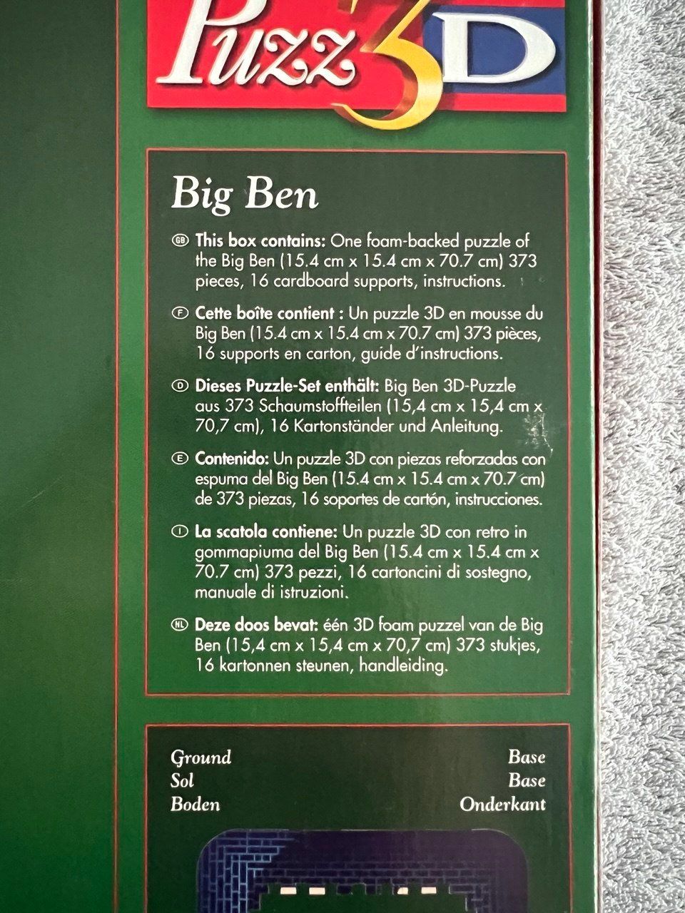 Puzzle: 3D-Puzzle Big Ben – Usato da Gränichen venduto da wiewiorka91 3
