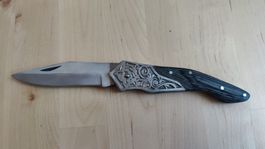 Taschenmesser mit Arabadken Gravur, Holzgriff (W7)