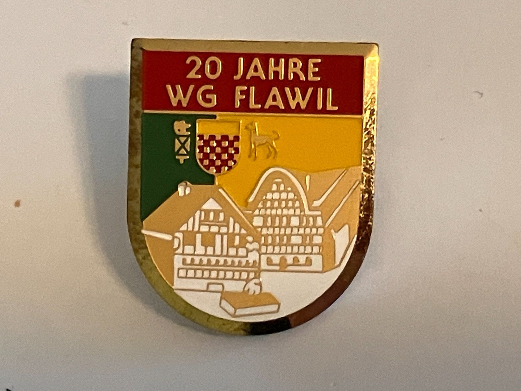 Plaketten & Abzeichen: 1 Pin WG Flawil 20 Jahren – Gebraucht aus Basel von djwwpp
