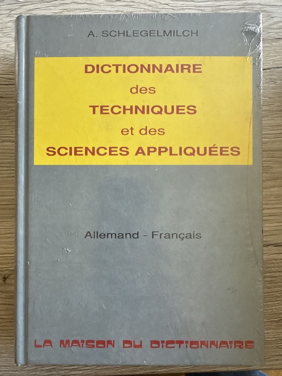 Libri: Dictionnaire des Techniques et des Sciences AppliquéesALL-FR – Nuovo e nell'imballaggio originale da Genève venduto da DoualS